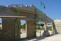 Construction pignon en agglo de 20cm maçonnés